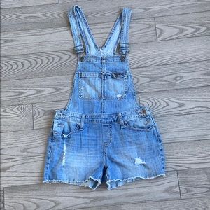 Overall Jean Shorts